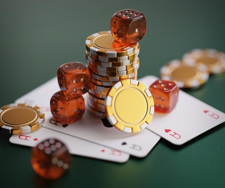 Meja No Commission Baccarat dengan kartu yang ditata rapih di depan dealer profesional